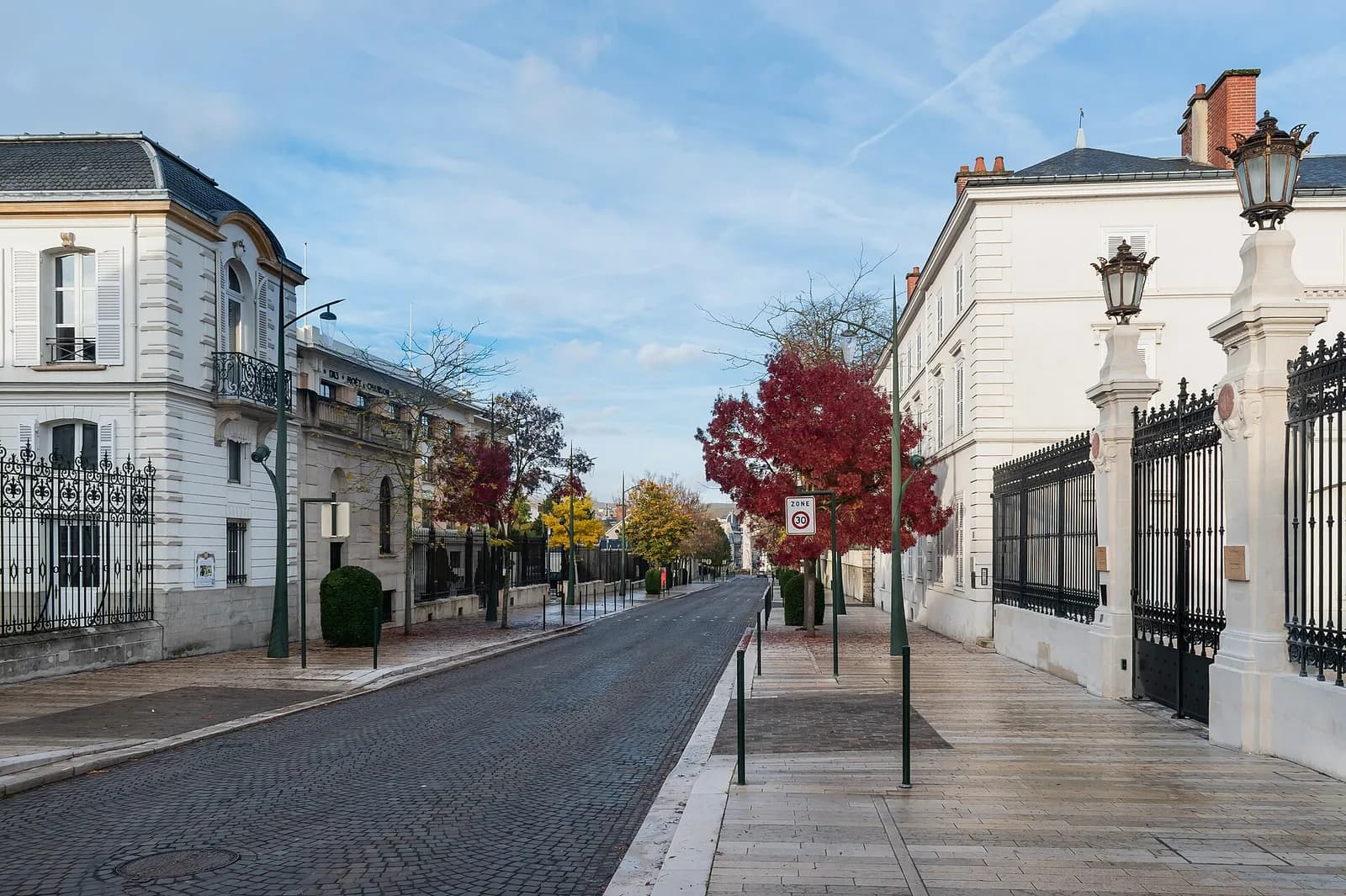 Champagne house buildings along the Avenue de Champagne in Épernay