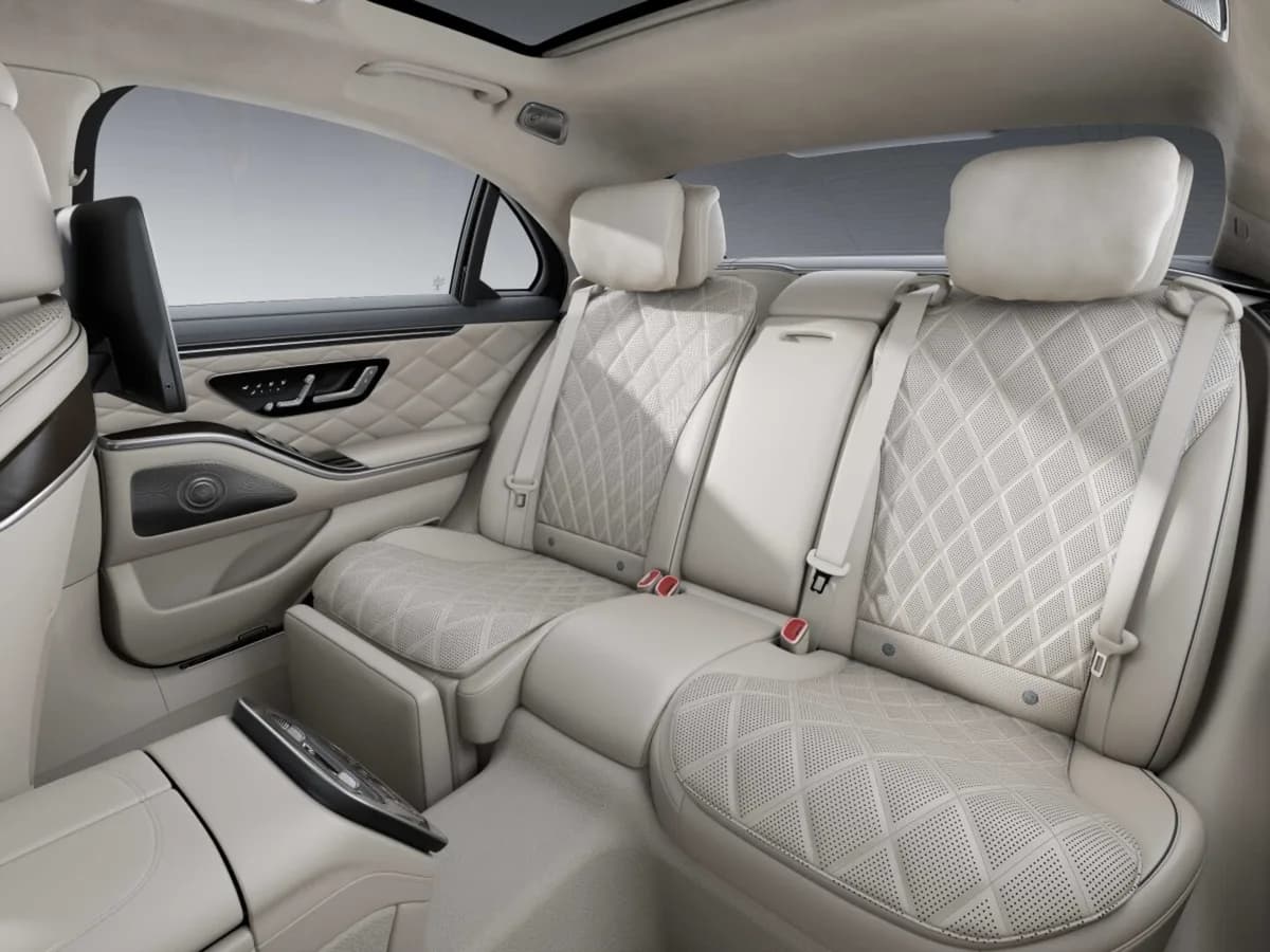 Mercedes sedan interior for your private chauffeur service