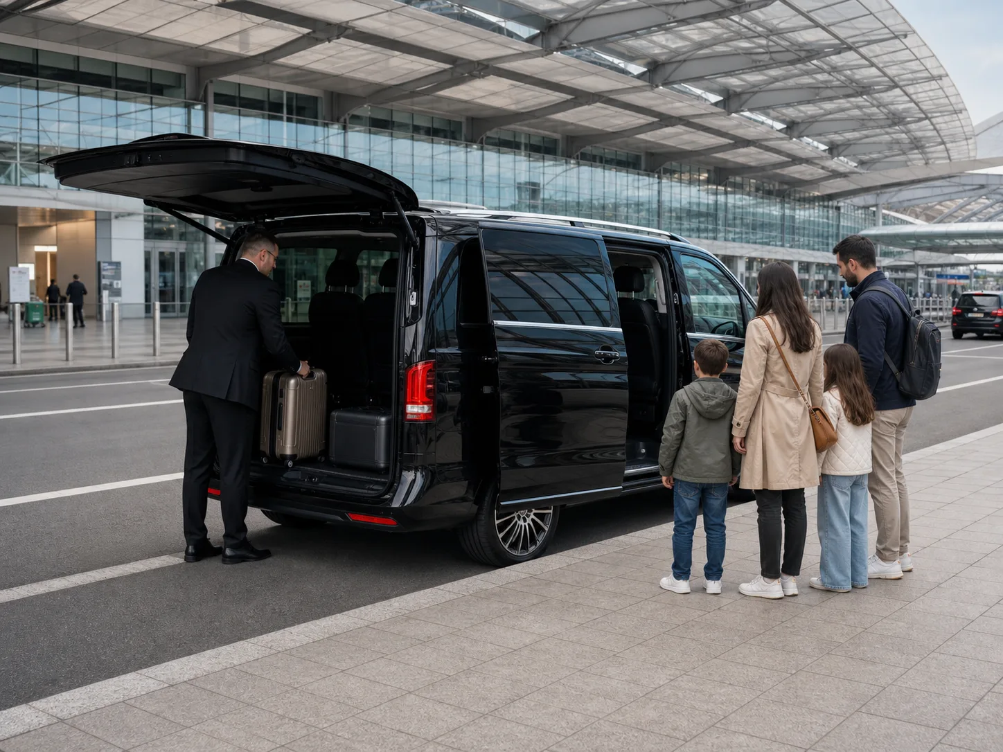 Mercedes V-Class family chauffeur in Paris